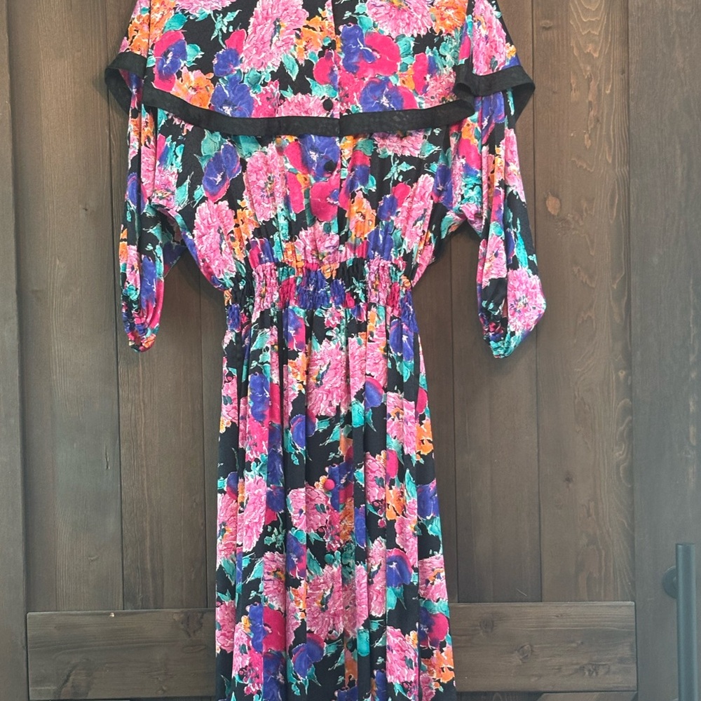 Vintage Diane Freis 1980’s Floral Maxi Dress